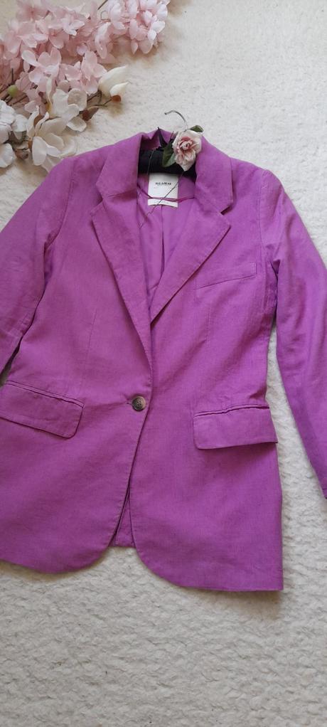Pull&bear letní purpurové sako, pull&bear,s