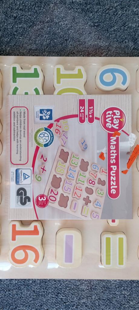 Dřevěné puzzle s počítáním, 