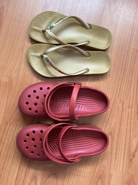 Crocs originál vel. 33/34 + žabky, crocs,33