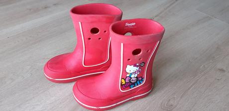 Holinky/gumáky/gumovky crocs hello kitty vel. 32-3, crocs,32