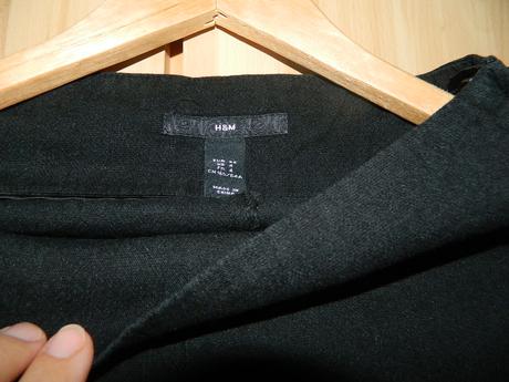 Černé široké kalhoty, h&m,34