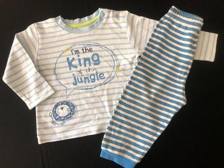 Vel. 80 bílomodrý pyžamový komplet, 80