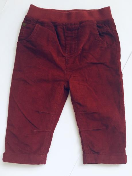 Kalhoty manžestrové podšité -v.6/9 měs., tu,74