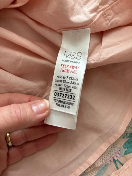 Ob/ šaty meruňkové - v.6/7 let, marks & spencer,122