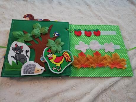 Quiet book se zvířátky,