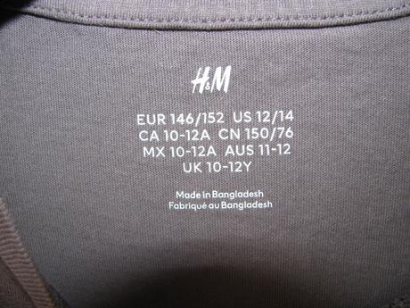 Dětské bavlněné tričko h&m, h&m,146