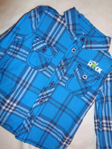 Nádherná tyrkysově modrá káro košile, dopodopo,74