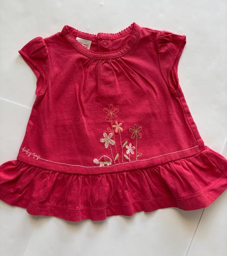 Tunika jahodové barvy- v.3/6 mes., gap,68