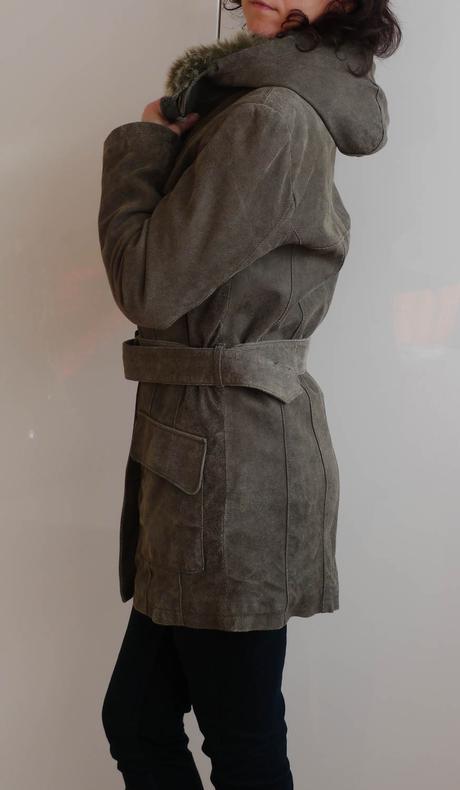 Vintage kozeny vytepleny kabat, tcm,34