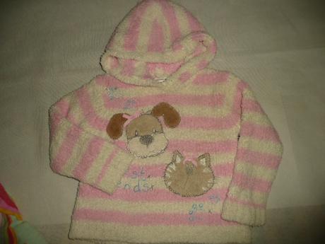 Mikina tričko šaty next 3ks vel 2/3 roky pejsek, 86–98