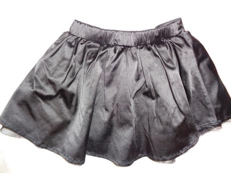 Luxusní černá hodně nabíraná lesklá sukýnka kitty, h&m,122