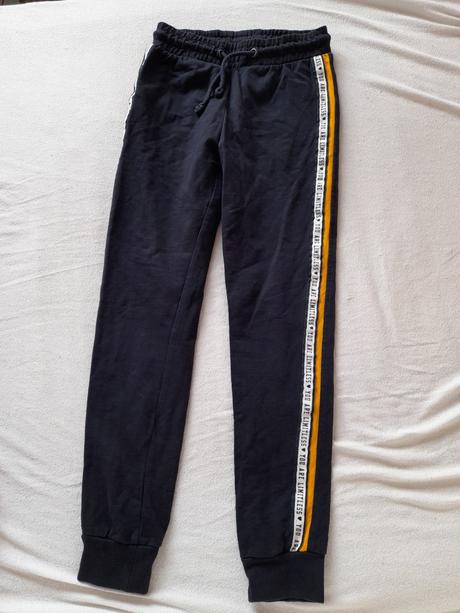 Kalhoty,tepláky s lemem černé, 140