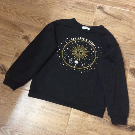 Mikina se sluncem, měsícem, hvězdami, primark,140