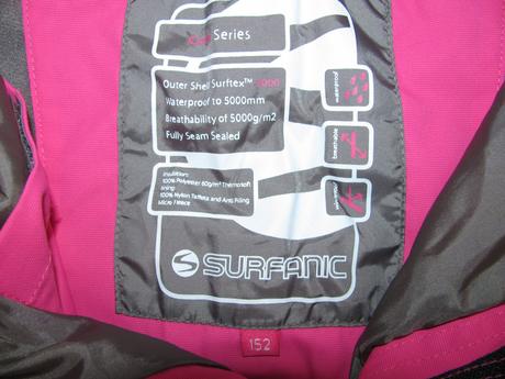 Lyžařské dívčí kalhoty, oteplovačky surfanic, 152