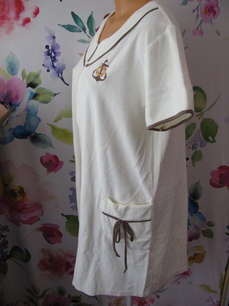 Dámský krátký froté župan propínací na zip, xl