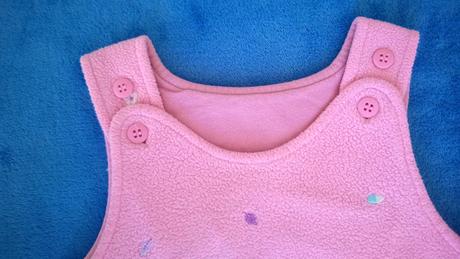 Růžové fleesové šaty, tesco, 74/80, f&f,74