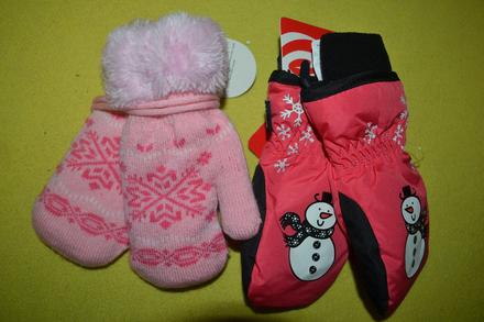 2x rukavice palčáky v.92-98, 92 / 98