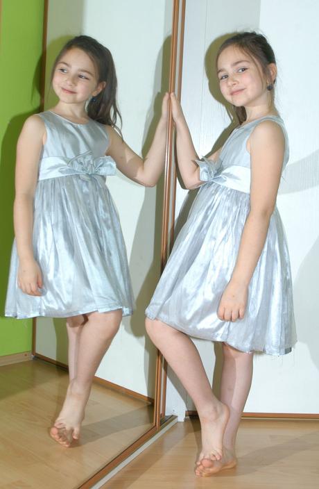 Slavnostní sváteční společenské dívčí šaty-vady, h&m,122