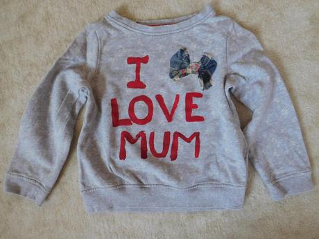 Mikina s nápisem i love mum, next,104