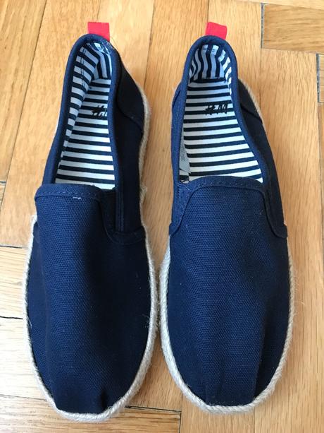 Espadrilky slip-on plátěnky, h&m,34