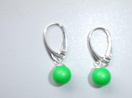 Ag náušnice swarovski perla,