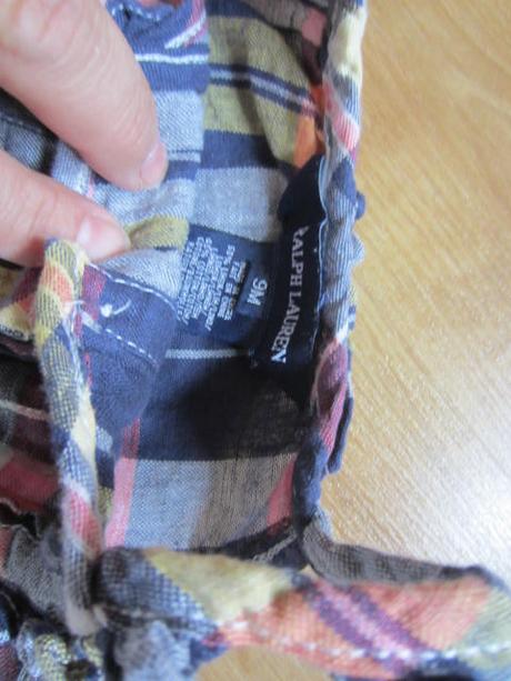 Luxus kraťáskový kostkovaný overal, ralph lauren,86