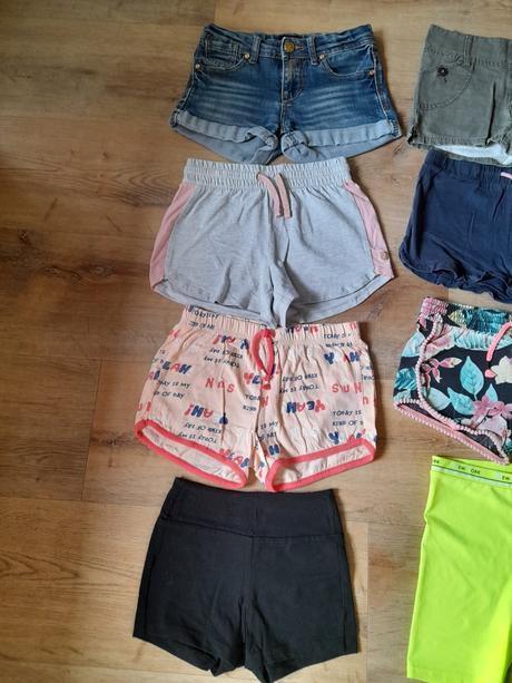 11xkraťasy 134/140, h&m, s.oliver,lewro,decathlon, h&m,134