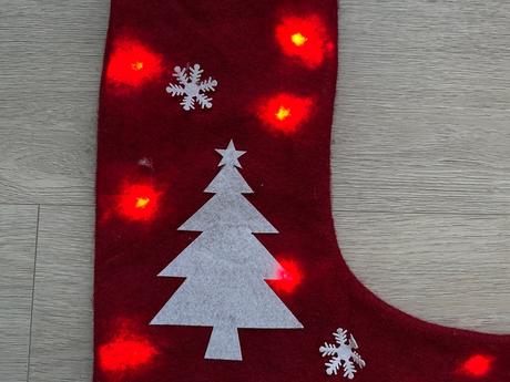 Mikulášská punčocha, led, svítící, 2 ks,