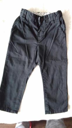 Černé společenské kalhoty hm vel. 80, h&m,80