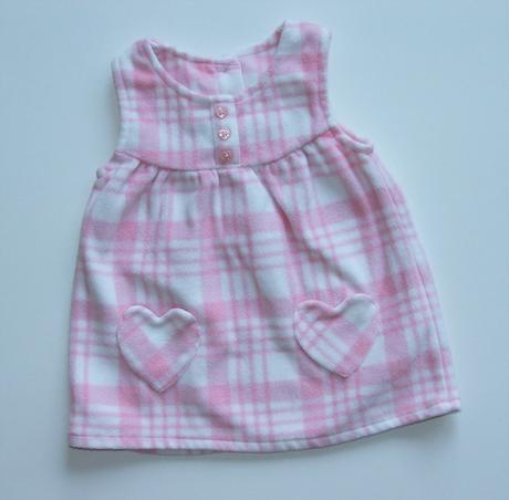 P532 flís růžové šaty vel. 62, george,62