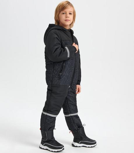Klučičí černá kombinéza zimní overal vel. 110, sinsay,110
