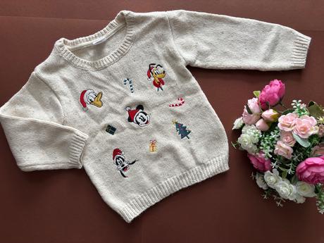 Vánoční svetr disney krémové barvy - v.12/18 měs., 86