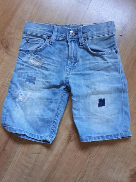 Peckovní džínové riflové kraťasy šortky, h&m,92