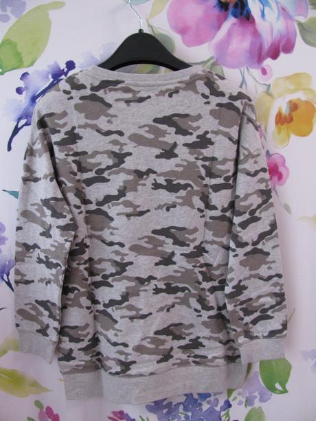 Šedá bavlněná maskáčová mikina, next,146