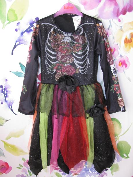 Kostým - šaty kostlivka halloween,