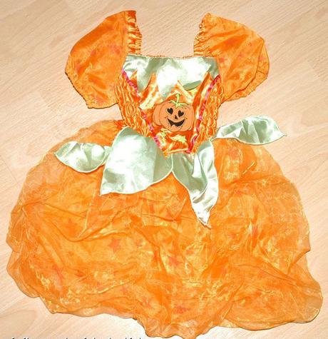 Karnevalové šaty kostým halloween dýňová víla, 