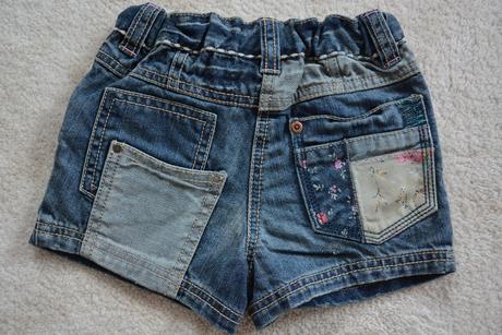 Riflové kraťasy s kytkou, next,86