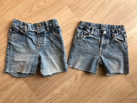 Džínové kraťasy 104-122 - jen ty vlevo, 104