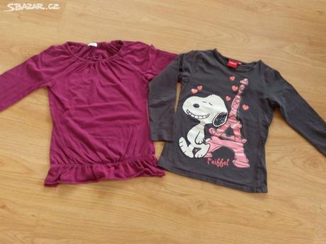 Dívčí trika vel.116/122/128 zn.f&f,peanuts, f&f,116