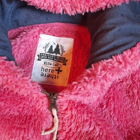 Chlupatka vesta růžová s kapuckou na holku, cherokee,134