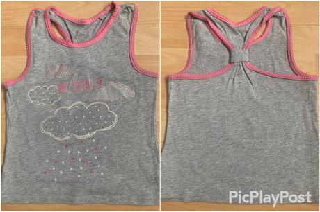 Tílko & tričko šedé s obláčky tu vel. 110, tu,110