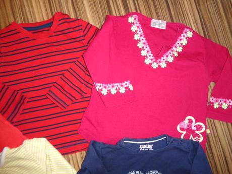 Patero krásných triček s dlouhým rukávem - 86, 86