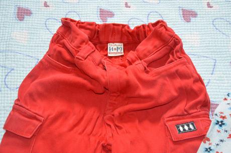 Silnější bavlněné kalhoty, nošeny jako outdoorové, h&m,116