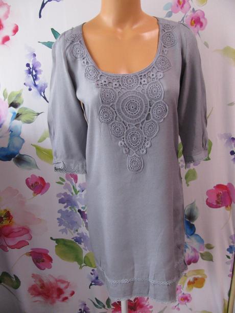 Šedé viskozové letní mini šaty, atmosphere,36