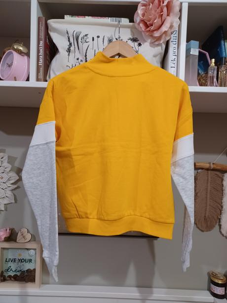 Žlutá crop mikina h&m 158/164, xs/s, h&m,164