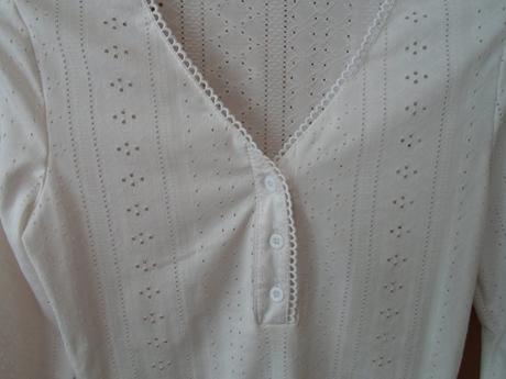 Bílé krémové krajkové tričko triko halenka, s