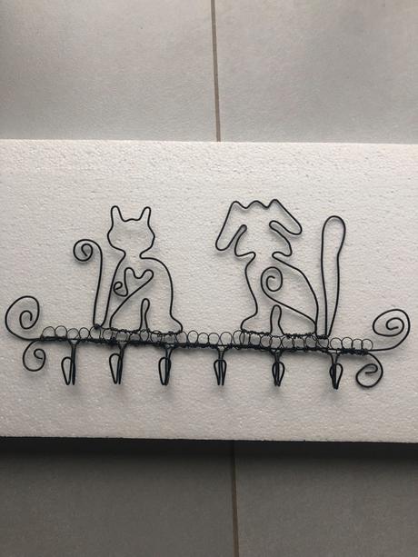 Věšáček na klíče pes a kočka, 