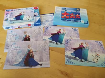 Puzzle frozen ravensburger 2x24 dílků,