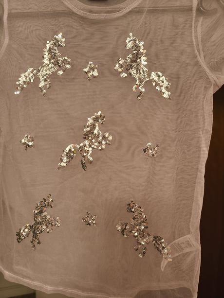 Průhledné tričko s jednorožci, f&f,134