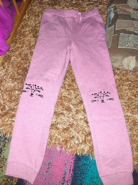 Růžové tepláky littlekids 134 super stav, 134